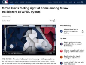 MLB: Mo’ne Davis feeling right at home among fellow trailblazers at WPBL tryouts