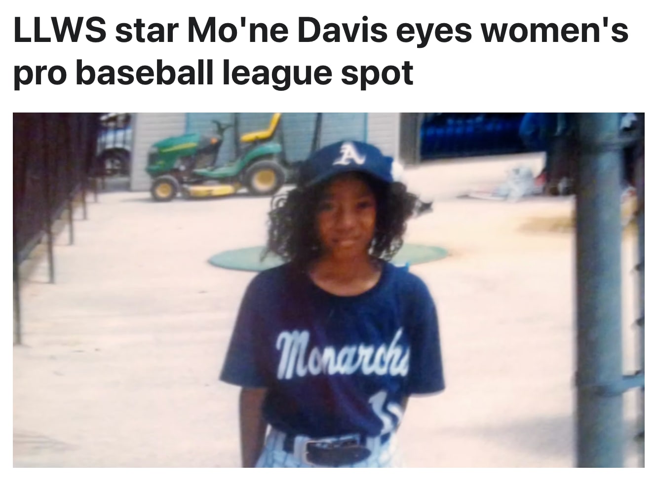 ESPN: LLWS star Mo’ne Davis eyes women’s pro baseball league spot